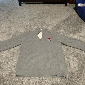 Grey Georgia Bulldogs half-zip sweater